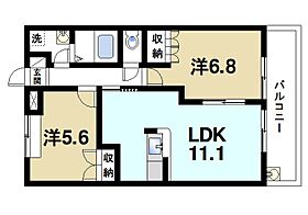 奈良県奈良市東九条町（賃貸マンション2LDK・2階・54.45㎡） その2