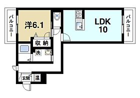 奈良県生駒市西松ケ丘（賃貸マンション1LDK・3階・47.65㎡） その2