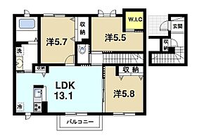 奈良県奈良市宝来2丁目（賃貸アパート3LDK・2階・73.30㎡） その2