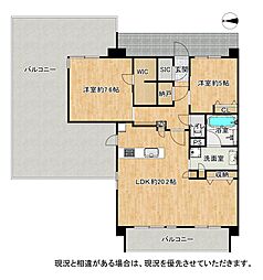 ユニハイムエクシア樟葉 2LDKの間取図画像