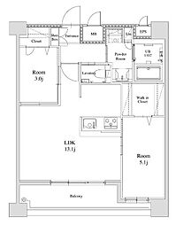 エンクレスト天神南PURE 13階/1307