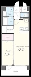 福岡市南区大楠2丁目マンション 1LDKの間取図画像