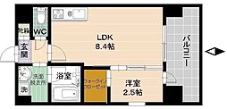 クロロザグランドリバー 1LDKの間取図画像