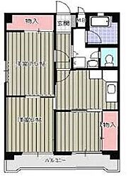 タイタス薬院3 3DKの間取図画像