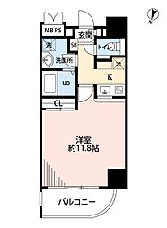 サヴォイ天神クォーター 1Kの間取図画像