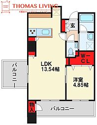 REBLDG 1LDKの間取図画像