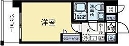 ピュアドームリベルテ平尾 1Kの間取図画像