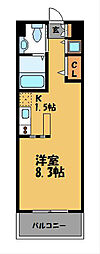 ハウトン薬院 ワンルームの間取図画像