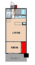 エステート・モア薬院ネスト 1LDKの間取図画像