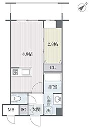 アルティザ平尾 1LDKの間取図画像