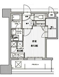 アクタス天神北 ワンルームの間取図画像