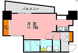 アソシアグロッツォ天神ミッドシティ 1Kの間取図画像