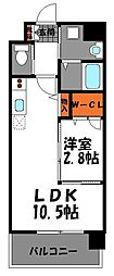 フォレスタ高砂 1LDKの間取図画像