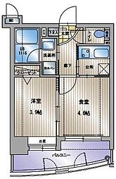 アクタス天神セントラルタワー 2Kの間取図画像