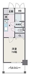 アビターレ薬院南 1Kの間取図画像