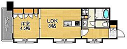 サンロージュ薬院駅前 1LDKの間取図画像