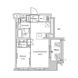 ザ・パークハビオ蕨 906 9階1LDKの間取り