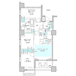 ザ・パークハウス早稲田 2SLDKの間取図画像
