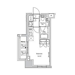ザ・パークハビオ蕨 1005 10階ワンルームの間取り