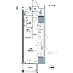 パークハビオ東中野 ワンルームの間取図画像
