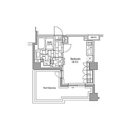 ザ・パークハビオ新宿 ワンルームの間取図画像