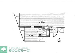 SCALA 2階1LDKの間取り