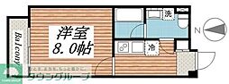 LUCENT COURT 代々木上原 1Kの間取図画像