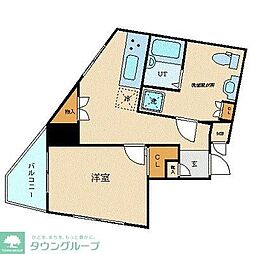 フェニックス笹塚弐番館 1DKの間取図画像