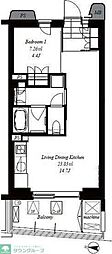 代々木参宮橋テラス 1LDKの間取図画像
