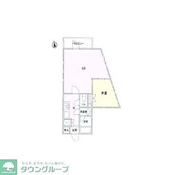 パレ・ホームズ高井戸2 1LDKの間取図画像