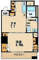 モン・ヴィラージュ仙川 1DKの間取図画像