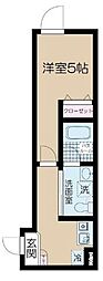 フェリーチェ桜上水A 1Kの間取図画像