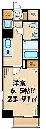 ウィルテラス千歳烏山 1Kの間取図画像