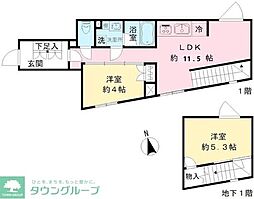 Coeur Blanc八幡山 2LDKの間取図画像