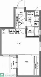 PatinaV代々木上原 1LDKの間取図画像