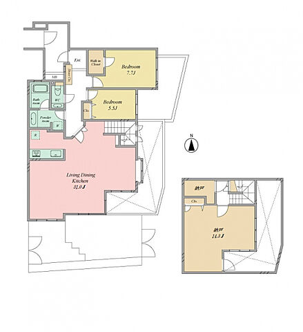 間取り 朝日マンション目白 1階/-