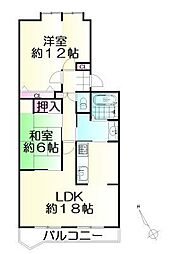 ダイアシティ2000茂庭A3RIDGE 2LDKの間取図画像