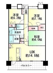ディナ・スカーラ北山 3LDKの間取図画像