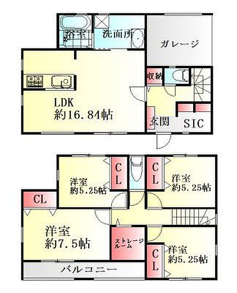 間取りを拡大表示