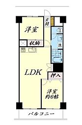 八本松マンション 2LDKの間取図画像