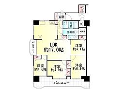 サンコーポ桜田 4LDKの間取図画像
