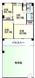 朝日プラザ幸町南アペックスシティー1番館 3LDKの間取図画像