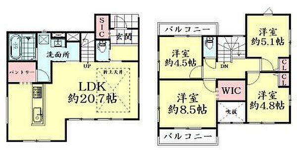 間取りを拡大表示