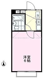 オウルハウス 1階1Kの間取り