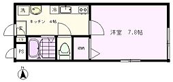 アルバプラザ 1Kの間取図画像