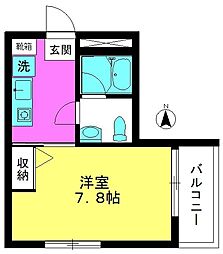 CAMPHORTREE 1Kの間取図画像