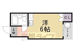 コスモプラザ小松 1Kの間取図画像