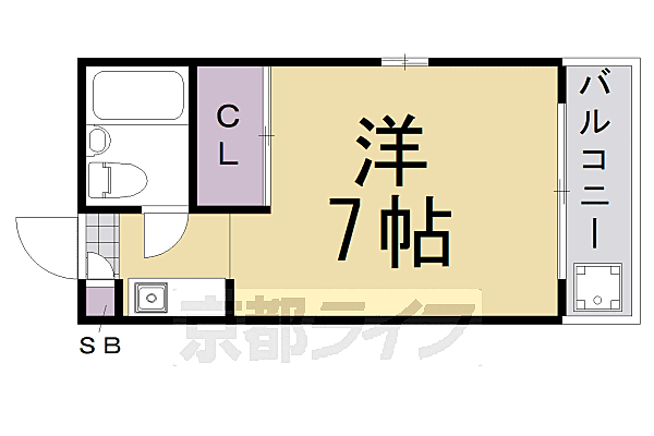 ロイヤルハイツナカムラ 101｜京都府京都市西京区大枝沓掛町(賃貸マンション1K・1階・18.52㎡)の写真 その2