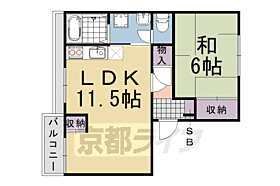 タウニィ松尾 202 ｜ 京都府京都市西京区松尾上ノ山町（A棟・B棟）　　山田北ノ町（C棟）（賃貸アパート1LDK・2階・46.00㎡） その2