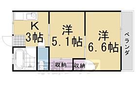 此君園荘 201 ｜ 京都府京都市西京区樫原下ノ町（賃貸アパート2K・2階・31.26㎡） その2